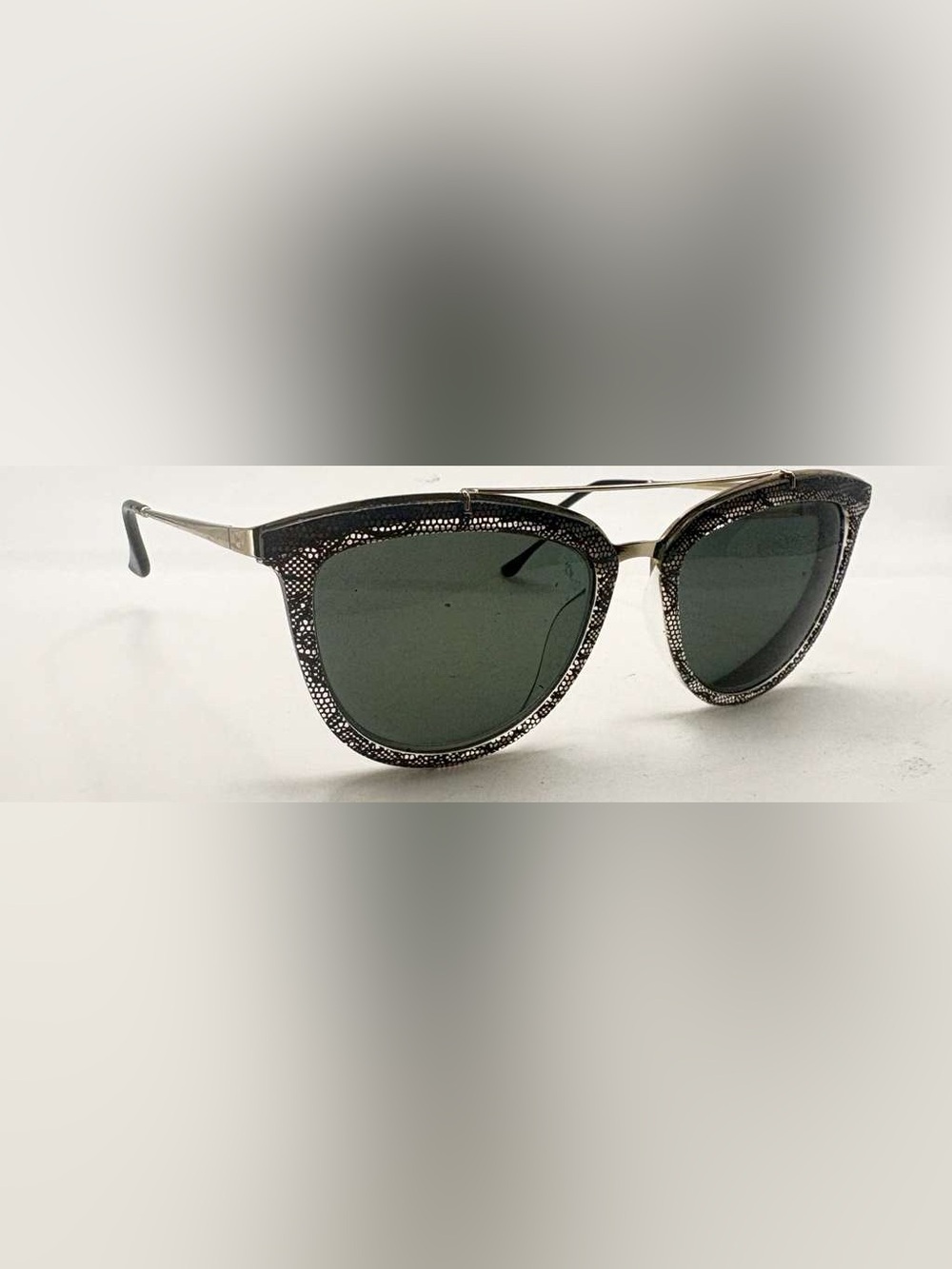 Zenni 1131221 Black Gold Translucent Oval Sunglasses Frames Only